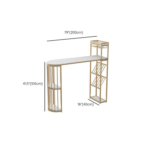 工業用フェイクマーブルバーダイニングテーブルワイングラスホルダー付きダブルペデスタルバーテーブル