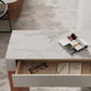 Modern Stone Top Bar Dining Table Rectangle Pub Table with Double Pedestal Clearhalo 'Bar Furniture' 'Bar Tables' 'bar_tables' 'furn' 'furn_bar_tables' 'Furniture' 'Kitchen & Dining Furniture' 6748355