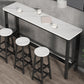 Modern Wooden Bistro Bar Table Rectangle Metal Base Bar Table Clearhalo 'Bar Furniture' 'Bar Tables' 'bar_tables' 'furn' 'furn_bar_tables' 'Furniture' 'Kitchen & Dining Furniture' 6748370