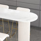Industrial Free Form Bar Height Table Stone and Iron Bar Table with Double Pedestal Clearhalo 'Bar Furniture' 'Bar Tables' 'bar_tables' 'furn' 'furn_bar_tables' 'Furniture' 'Kitchen & Dining Furniture' 6748392