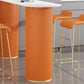 Industrial Free Form Bar Height Table Stone and Iron Bar Table with Double Pedestal Clearhalo 'Bar Furniture' 'Bar Tables' 'bar_tables' 'furn' 'furn_bar_tables' 'Furniture' 'Kitchen & Dining Furniture' 6748394