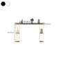 Gold Metal Pub Table Stone Top Industrial Bar Table with Storages Clearhalo 'Bar Furniture' 'Bar Tables' 'bar_tables' 'furn' 'furn_bar_tables' 'Furniture' 'Kitchen & Dining Furniture' 6748415