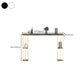 Gold Metal Pub Table Stone Top Industrial Bar Table with Storages Clearhalo 'Bar Furniture' 'Bar Tables' 'bar_tables' 'furn' 'furn_bar_tables' 'Furniture' 'Kitchen & Dining Furniture' 6748416