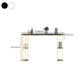 Gold Metal Pub Table Stone Top Industrial Bar Table with Storages Clearhalo 'Bar Furniture' 'Bar Tables' 'bar_tables' 'furn' 'furn_bar_tables' 'Furniture' 'Kitchen & Dining Furniture' 6748419