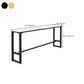Rectangle Faux Marble Bar Height Table Contemporary Trestle Base Bar Table Clearhalo 'Bar Furniture' 'Bar Tables' 'bar_tables' 'furn' 'furn_bar_tables' 'Furniture' 'Kitchen & Dining Furniture' 6748433