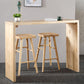 Rectangle Standard Height Bar Table Pine Solid Wood Bar Dining Table with Double Pedestal 47.2"L x 11.8"W x 32.3"H Without Chairs Clearhalo 'Bar Furniture' 'Bar Tables' 'bar_tables' 'furn' 'furn_bar_tables' 'Furniture' 'Kitchen & Dining Furniture' 6748446