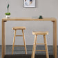 Rectangle Standard Height Bar Table Pine Solid Wood Bar Dining Table with Double Pedestal 63"L x 12"W x 31"H Without Chairs Clearhalo 'Bar Furniture' 'Bar Tables' 'bar_tables' 'furn' 'furn_bar_tables' 'Furniture' 'Kitchen & Dining Furniture' 6748447