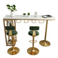 Sintered Stone Bistro Bar Table Modern Gold Frame Bar Table for Living Room Clearhalo 'Bar Furniture' 'Bar Tables' 'bar_tables' 'furn' 'furn_bar_tables' 'Furniture' 'Kitchen & Dining Furniture' 6748475