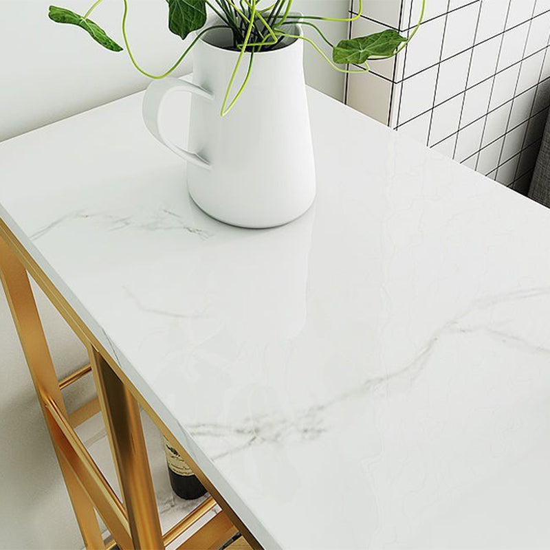 Sintered Stone Bistro Bar Table Modern Gold Frame Bar Table for Living Room Clearhalo 'Bar Furniture' 'Bar Tables' 'bar_tables' 'furn' 'furn_bar_tables' 'Furniture' 'Kitchen & Dining Furniture' 6748478