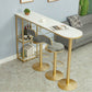 Sintered Stone Bistro Bar Table Modern Gold Frame Bar Table for Living Room Clearhalo 'Bar Furniture' 'Bar Tables' 'bar_tables' 'furn' 'furn_bar_tables' 'Furniture' 'Kitchen & Dining Furniture' 6748482