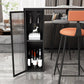 Modern Style Bistro Bar Table Sintered Stone Bar Table with Storage Clearhalo 'Bar Furniture' 'Bar Tables' 'bar_tables' 'furn' 'furn_bar_tables' 'Furniture' 'Kitchen & Dining Furniture' 6748510