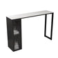 Modern Style Bistro Bar Table Sintered Stone Bar Table with Storage White Gold Without Chairs Clearhalo 'Bar Furniture' 'Bar Tables' 'bar_tables' 'furn' 'furn_bar_tables' 'Furniture' 'Kitchen & Dining Furniture' 6748516