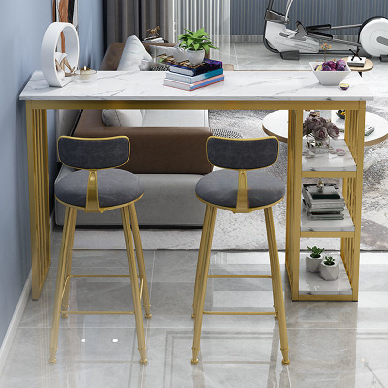 Modern Style Bistro Bar Table Rectangle Wine Rack Bar Table for Living Room Clearhalo 'Bar Furniture' 'Bar Tables' 'bar_tables' 'furn' 'furn_bar_tables' 'Furniture' 'Kitchen & Dining Furniture' 6748537