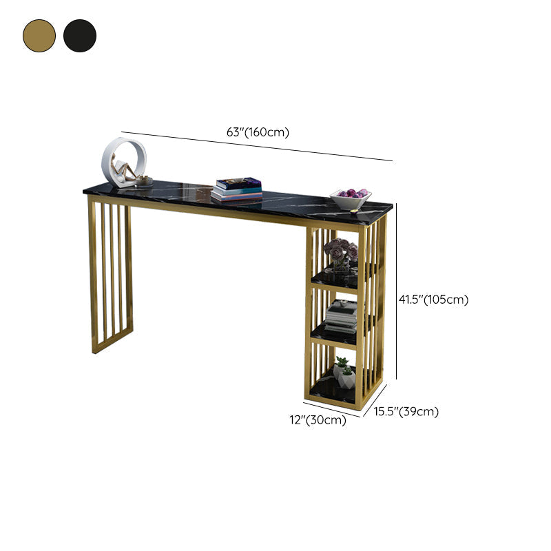 Modern Style Bistro Bar Table Rectangle Wine Rack Bar Table for Living Room Clearhalo 'Bar Furniture' 'Bar Tables' 'bar_tables' 'furn' 'furn_bar_tables' 'Furniture' 'Kitchen & Dining Furniture' 6748542