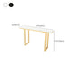 Modern Faux Marble Bistro Bar Table Rectangle Metal Base Bar Table Clearhalo 'Bar Furniture' 'Bar Tables' 'bar_tables' 'furn' 'furn_bar_tables' 'Furniture' 'Kitchen & Dining Furniture' 6748556