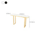 Modern Faux Marble Bistro Bar Table Rectangle Metal Base Bar Table Clearhalo 'Bar Furniture' 'Bar Tables' 'bar_tables' 'furn' 'furn_bar_tables' 'Furniture' 'Kitchen & Dining Furniture' 6748558