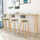 Glam Style Bistro Bar Table Rectangle Faux Marble Bar Table for Living Room