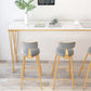 Glam Style Bistro Bar Table Rectangle Faux Marble Bar Table for Living Room