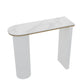 Faux Marble Bistro Bar Table Double Pedestal Bar Table for Living Room Clearhalo 'Bar Furniture' 'Bar Tables' 'bar_tables' 'furn' 'furn_bar_tables' 'Furniture' 'Kitchen & Dining Furniture' 6748583