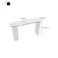 Faux Marble Bistro Bar Table Double Pedestal Bar Table for Living Room Clearhalo 'Bar Furniture' 'Bar Tables' 'bar_tables' 'furn' 'furn_bar_tables' 'Furniture' 'Kitchen & Dining Furniture' 6748597