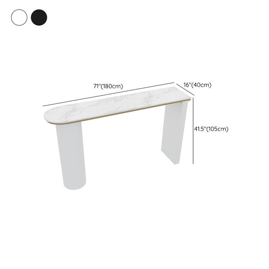 フェイクマーブルビストロバーテーブルリビングルーム用の二重台座バーテーブル