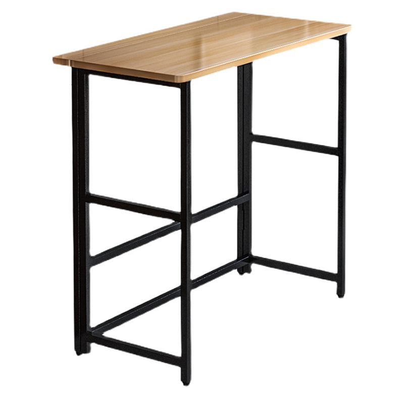 Modern Folding Bistro Bar Table Rectangle Metal Base Bar Table Clearhalo 'Bar Furniture' 'Bar Tables' 'bar_tables' 'furn' 'furn_bar_tables' 'Furniture' 'Kitchen & Dining Furniture' 6748618