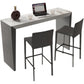 Sintered Stone Bistro Bar Table Modern Double Pedestal Bar Table for Home Clearhalo 'Bar Furniture' 'Bar Tables' 'bar_tables' 'furn' 'furn_bar_tables' 'Furniture' 'Kitchen & Dining Furniture' 6748633