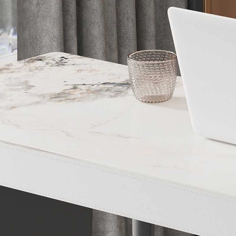 Sintered Stone Bistro Bar Table Modern Double Pedestal Bar Table for Home Clearhalo 'Bar Furniture' 'Bar Tables' 'bar_tables' 'furn' 'furn_bar_tables' 'Furniture' 'Kitchen & Dining Furniture' 6748634