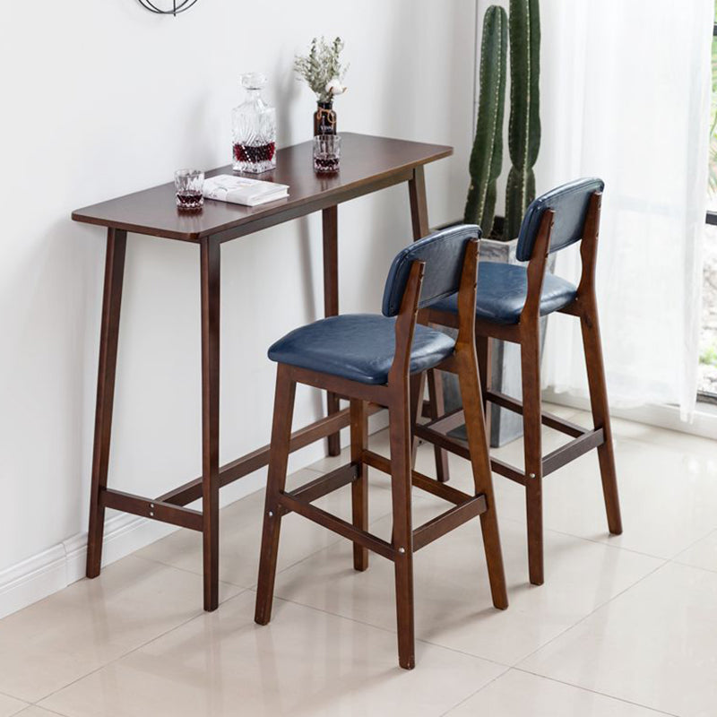 Moderner Bistro-Bartisch, rechteckiger Massivholz-Bartisch für Zuhause