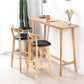 Moderner Bistro-Bartisch, rechteckiger Massivholz-Bartisch für Zuhause