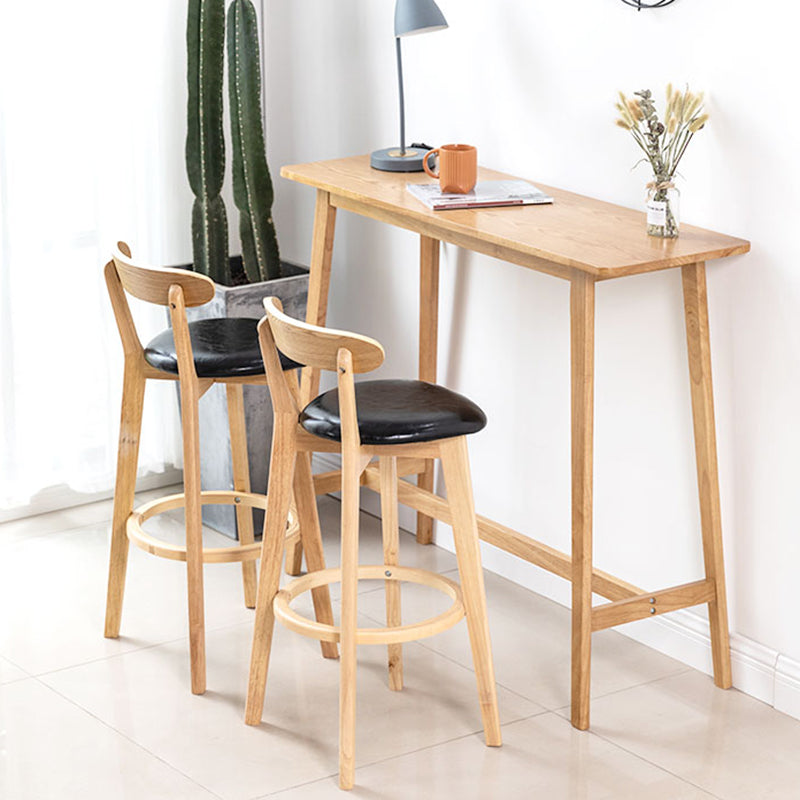 Moderner Bistro-Bartisch, rechteckiger Massivholz-Bartisch für Zuhause