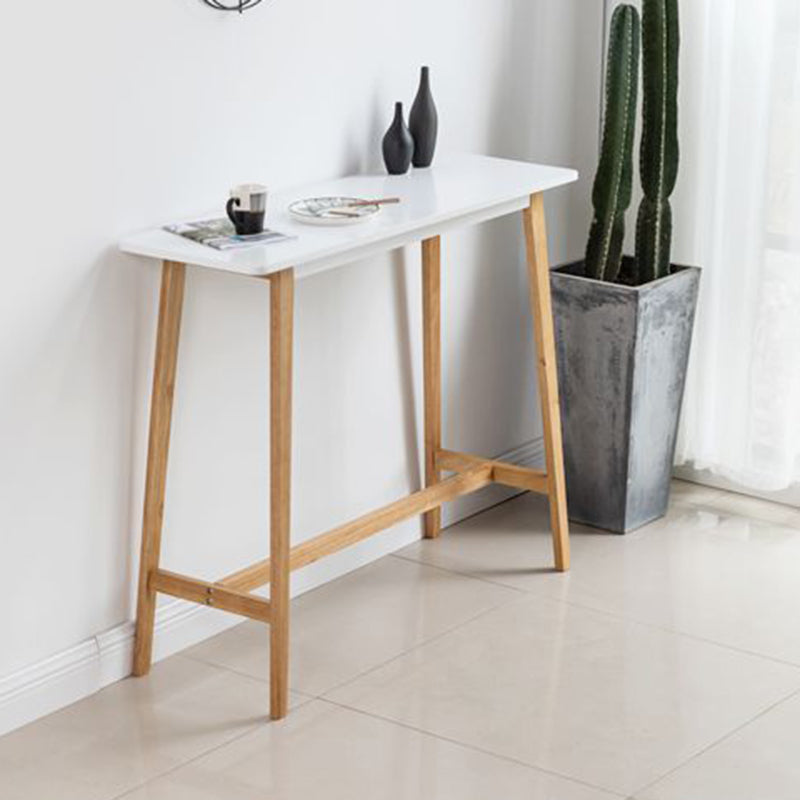 Moderner Bistro-Bartisch, rechteckiger Massivholz-Bartisch für Zuhause
