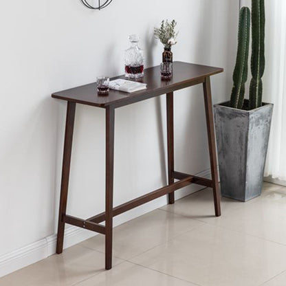 Moderner Bistro-Bartisch, rechteckiger Massivholz-Bartisch für Zuhause