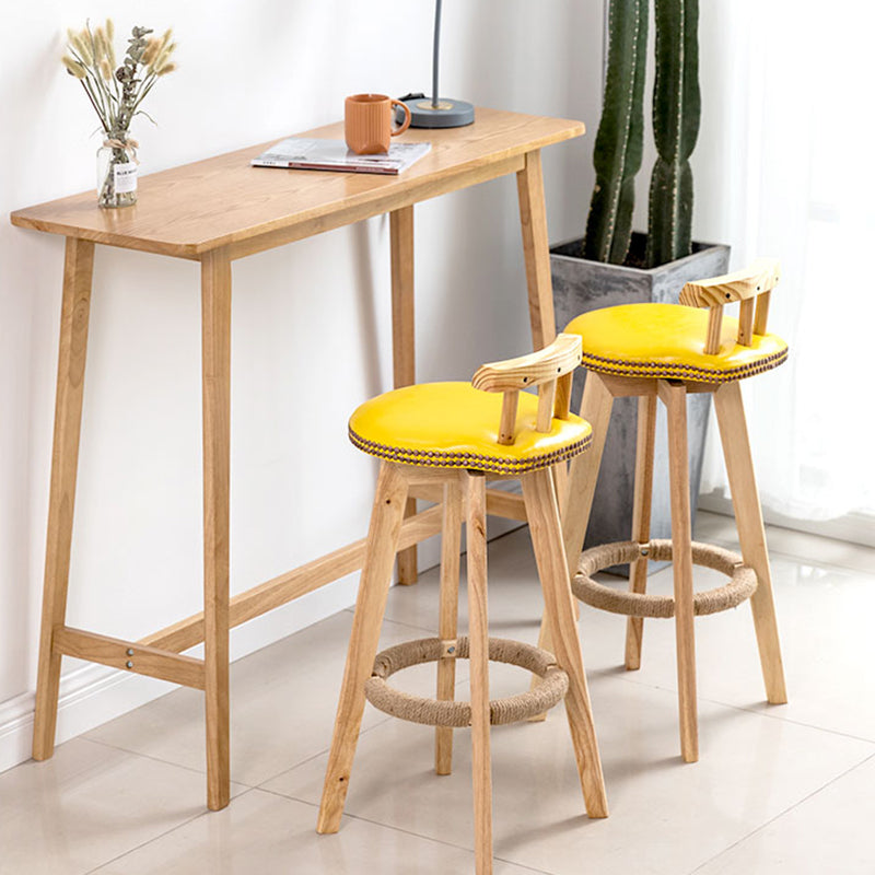 Moderner Bistro-Bartisch, rechteckiger Massivholz-Bartisch für Zuhause