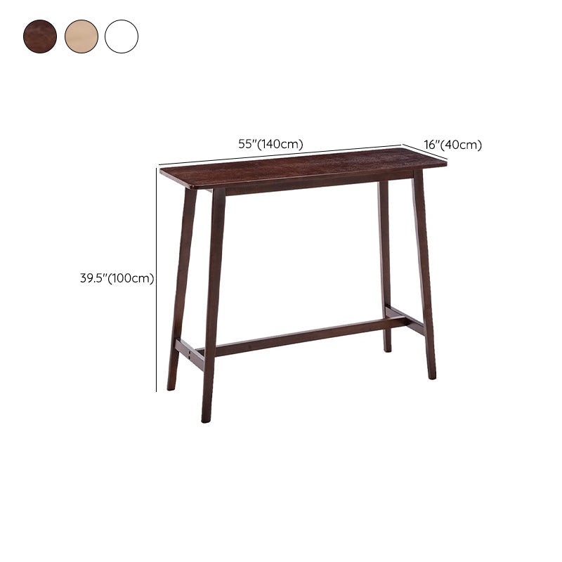Moderner Bistro-Bartisch, rechteckiger Massivholz-Bartisch für Zuhause