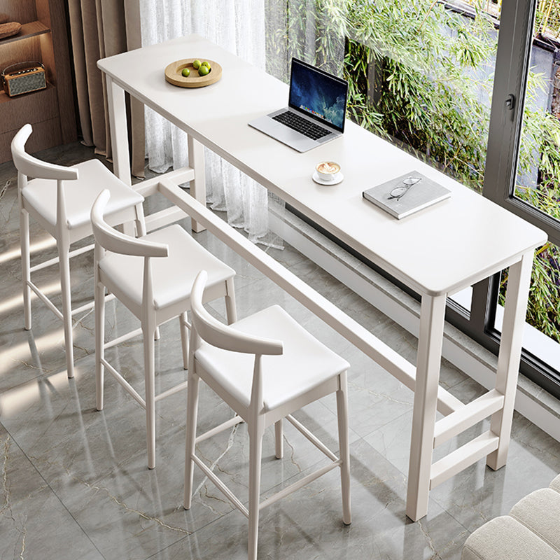 Modern Rectangle Bistro Bar Table Solid Wood Bar Table for Home