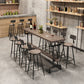 Solid Wood Bistro Bar Table Rectangle Black Base Bar Table for Dining Room Clearhalo 'Bar Furniture' 'Bar Tables' 'bar_tables' 'furn' 'furn_bar_tables' 'Furniture' 'Kitchen & Dining Furniture' 6748743