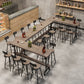 Solid Wood Bistro Bar Table Rectangle Black Base Bar Table for Dining Room Clearhalo 'Bar Furniture' 'Bar Tables' 'bar_tables' 'furn' 'furn_bar_tables' 'Furniture' 'Kitchen & Dining Furniture' 6748744