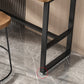 Bistro-Bartisch im industriellen Stil, rechteckiger Massivholz-Bartisch mit Stauraum