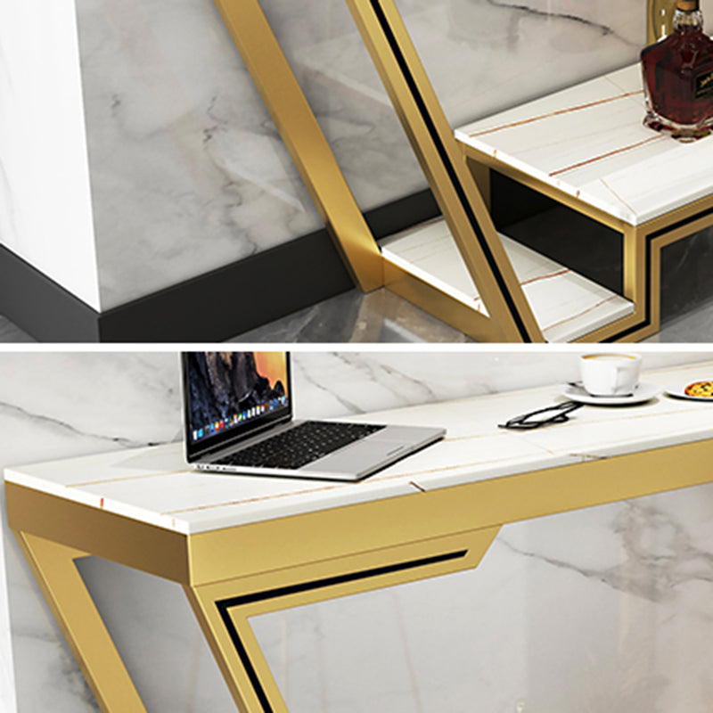 Glam Bistro Bar Table Rectangle Sintered Stone Bar Table for Living Room Clearhalo 'Bar Furniture' 'Bar Tables' 'bar_tables' 'furn' 'furn_bar_tables' 'Furniture' 'Kitchen & Dining Furniture' 6748787