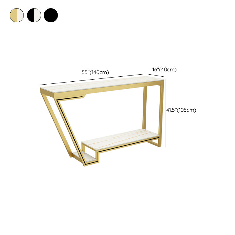 Glam Bistro Bar Table Rectangle Sintered Stone Bar Table for Living Room Clearhalo 'Bar Furniture' 'Bar Tables' 'bar_tables' 'furn' 'furn_bar_tables' 'Furniture' 'Kitchen & Dining Furniture' 6748793