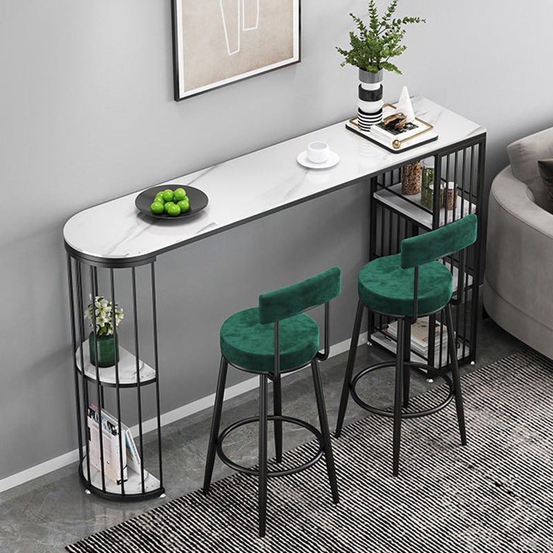 Modern Bistro Bar Table Storage Sintered Stone Bar Table for Living Room Clearhalo 'Bar Furniture' 'Bar Tables' 'bar_tables' 'furn' 'furn_bar_tables' 'Furniture' 'Kitchen & Dining Furniture' 6748821