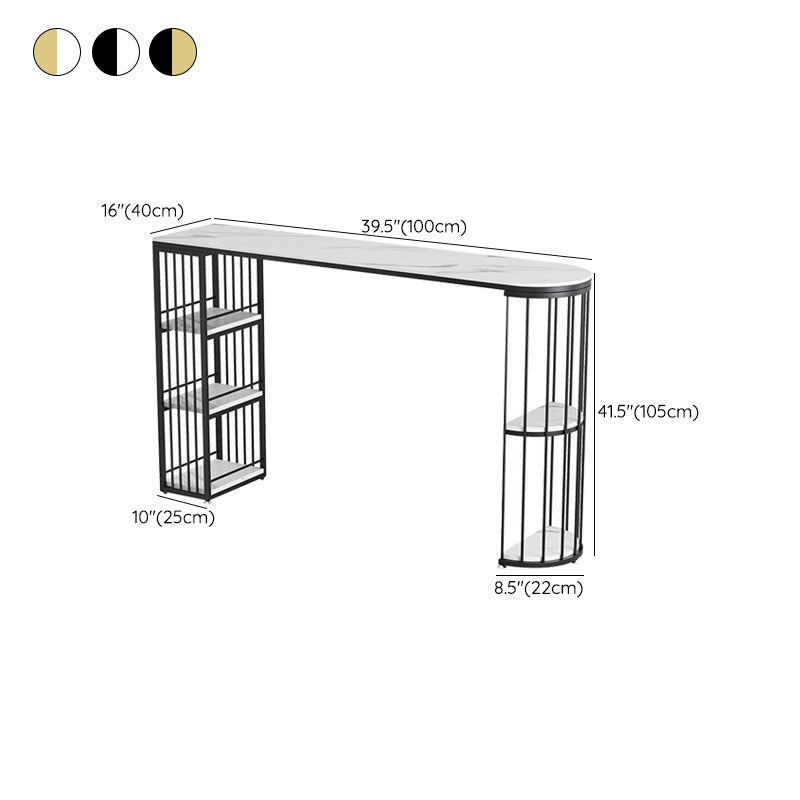 Modern Bistro Bar Table Storage Sintered Stone Bar Table for Living Room Clearhalo 'Bar Furniture' 'Bar Tables' 'bar_tables' 'furn' 'furn_bar_tables' 'Furniture' 'Kitchen & Dining Furniture' 6748822