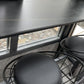 Sintered Stone Bistro Bar Table Footrest Metal Base Bar Table for Living Room