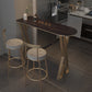 Gesinterde stenen bistro-bartafel Metalen basisstaaftafel voor keuken