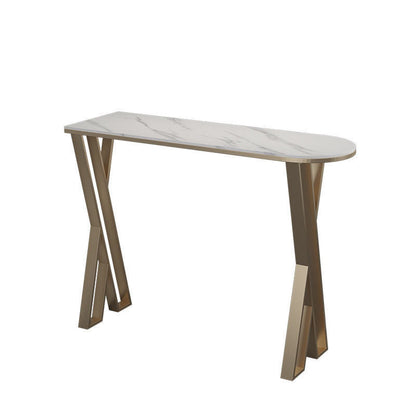 Gesinterde stenen bistro-bartafel Metalen basisstaaftafel voor keuken