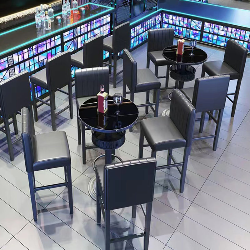 Industrial Style Bistro Bar Table Metal Base Bar Table for Bar Clearhalo 'Bar Furniture' 'Bar Tables' 'bar_tables' 'furn' 'furn_bar_tables' 'Furniture' 'Kitchen & Dining Furniture' 6748859