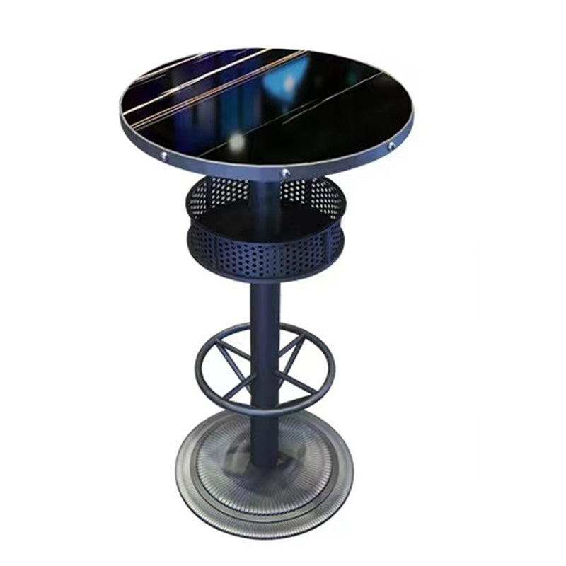 Industrial Style Bistro Bar Table Metal Base Bar Table for Bar Clearhalo 'Bar Furniture' 'Bar Tables' 'bar_tables' 'furn' 'furn_bar_tables' 'Furniture' 'Kitchen & Dining Furniture' 6748865