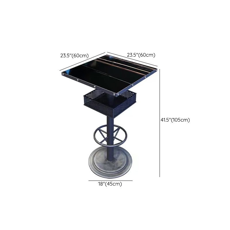 Industrial Style Bistro Bar Table Metal Base Bar Table for Bar Clearhalo 'Bar Furniture' 'Bar Tables' 'bar_tables' 'furn' 'furn_bar_tables' 'Furniture' 'Kitchen & Dining Furniture' 6748869