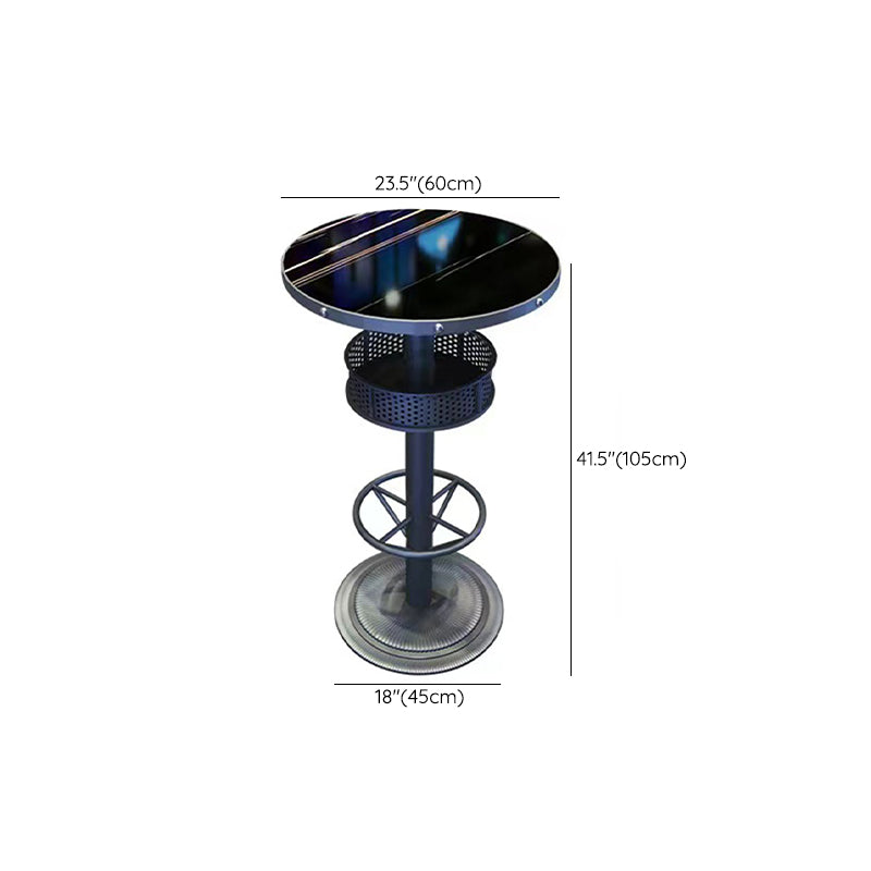 Industrial Style Bistro Bar Table Metal Base Bar Table for Bar Clearhalo 'Bar Furniture' 'Bar Tables' 'bar_tables' 'furn' 'furn_bar_tables' 'Furniture' 'Kitchen & Dining Furniture' 6748871